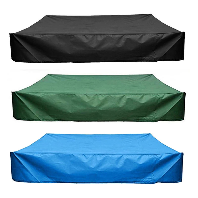 Sandbox Cover Sand Pit Square Waterproof Oxford Cloth Dust Cover Dustproof Protection with Drawstring Garden Sandpit Cover