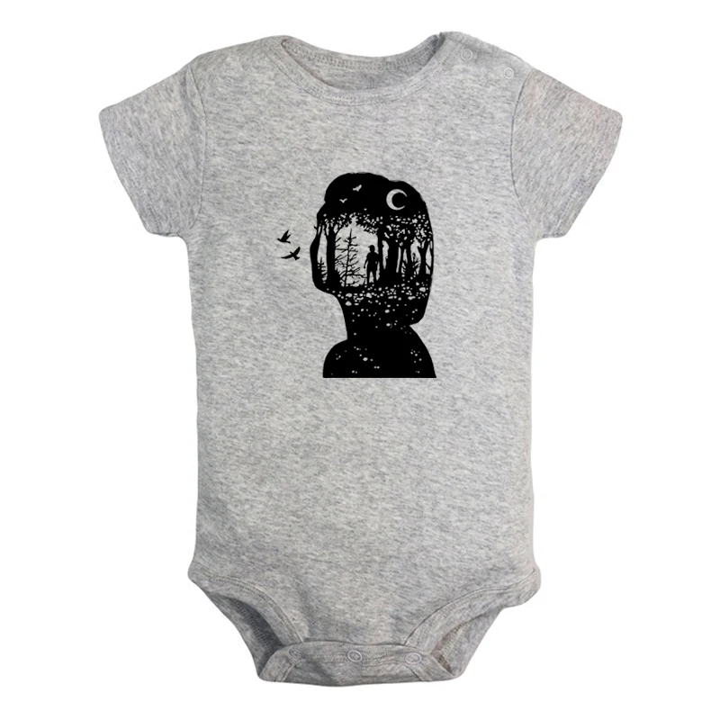 JcBaby3161GD Будьте превосходны друг для друга; дизайн «Лес воображения»; Одежда для новорожденных мальчиков и девочек; комбинезон с принтом; боди для младенцев; одежда - Цвет: JcBaby3161GD
