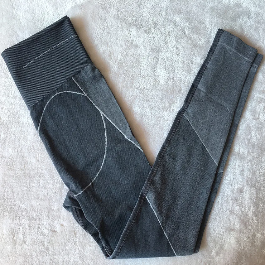 CB1064 grey pant Осенне-зимняя бесшовная женская футболка с длинным рукавом для йоги, укороченный топ для тренажерного зала, футболка для фитнеса, спортивная рубашка, спортивные топы для женщин, спортивная одежда - Цвет: CB1064 grey pant
