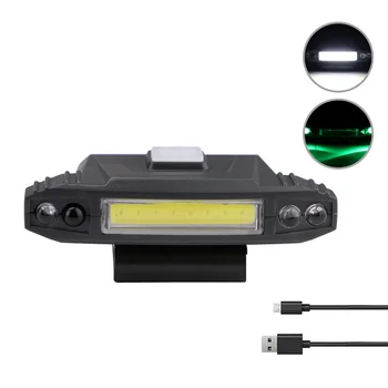 

Usb COB LED Motion Sensor Headlamp Cap Light 90 Degree Rotatable Clip-on Hat Lamp Induction Head Lamp Lantern Built-in Battery