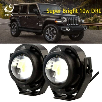 

PMFC 2pcs Super Bright Led Car Light Waterproof 1000LM 10W DRL Eagle Eye Daytime Running Light Reverse Backup aluminum alloy
