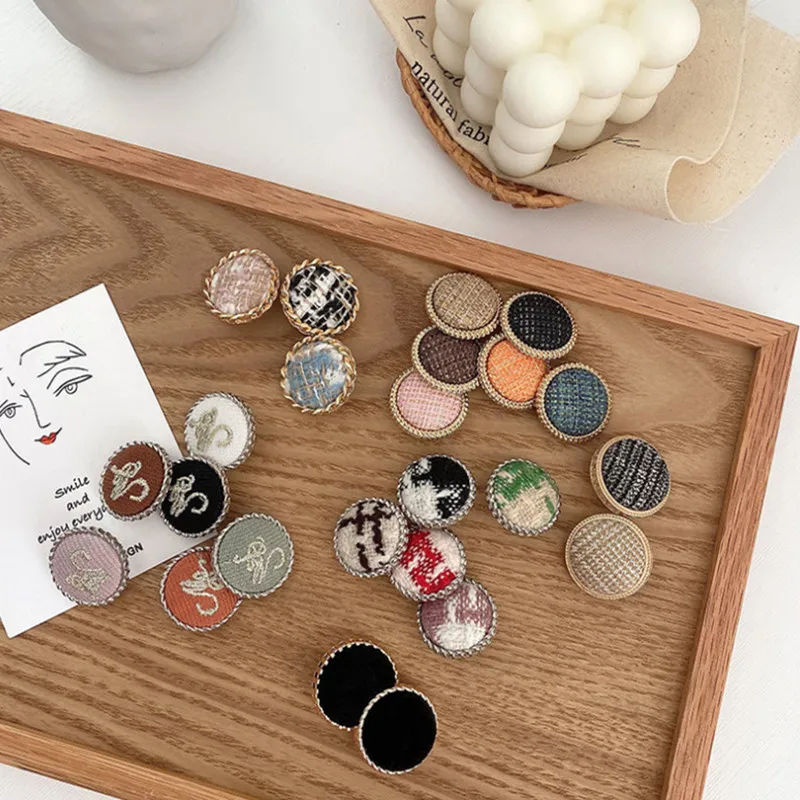 금속 천 단추 가디건 재킷 장식 재료, DIY 의류 액세서리 YS201015-2, 로트당 2 개