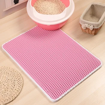 

Pet Cats Mat Double-Layer Honeycomb Design EVA Cat Litter Mat with Waterproof Bottom