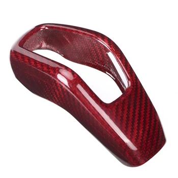 

Car Carbon Fiber Red Gear Shift Knob Cover Trim for Land Rover Range Rover Sport 2018-2020 Car Accessories