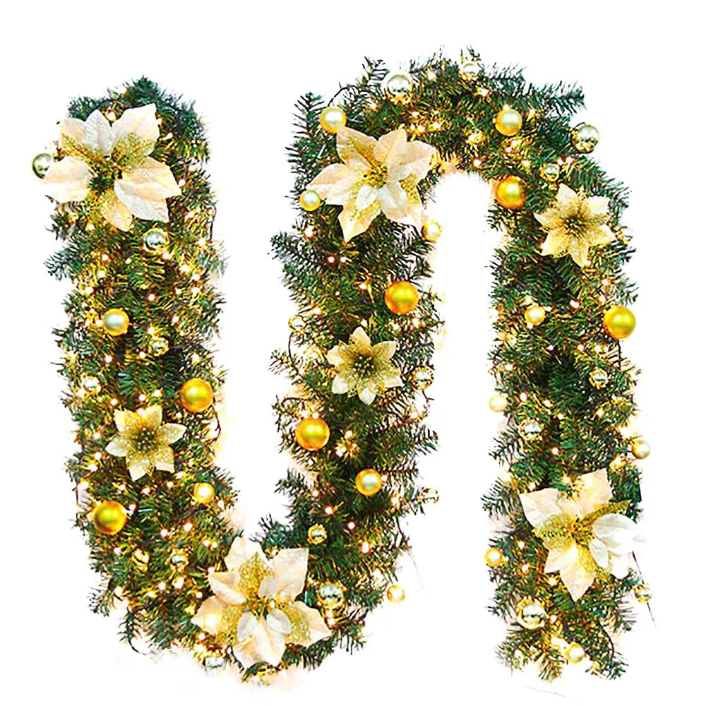 

2.7M LED Tree Hanging Ornament Rattan Colorful Decoration For Christmas Party Wedding Home Outdoor Garland Wreath Decoration