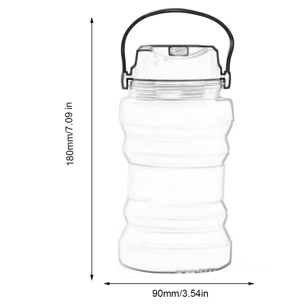 Outdoor Solar Charging Kettle Outdoor Camping Tent Creative Luminous Cup Outdoor Portable Folding Luminous Cup