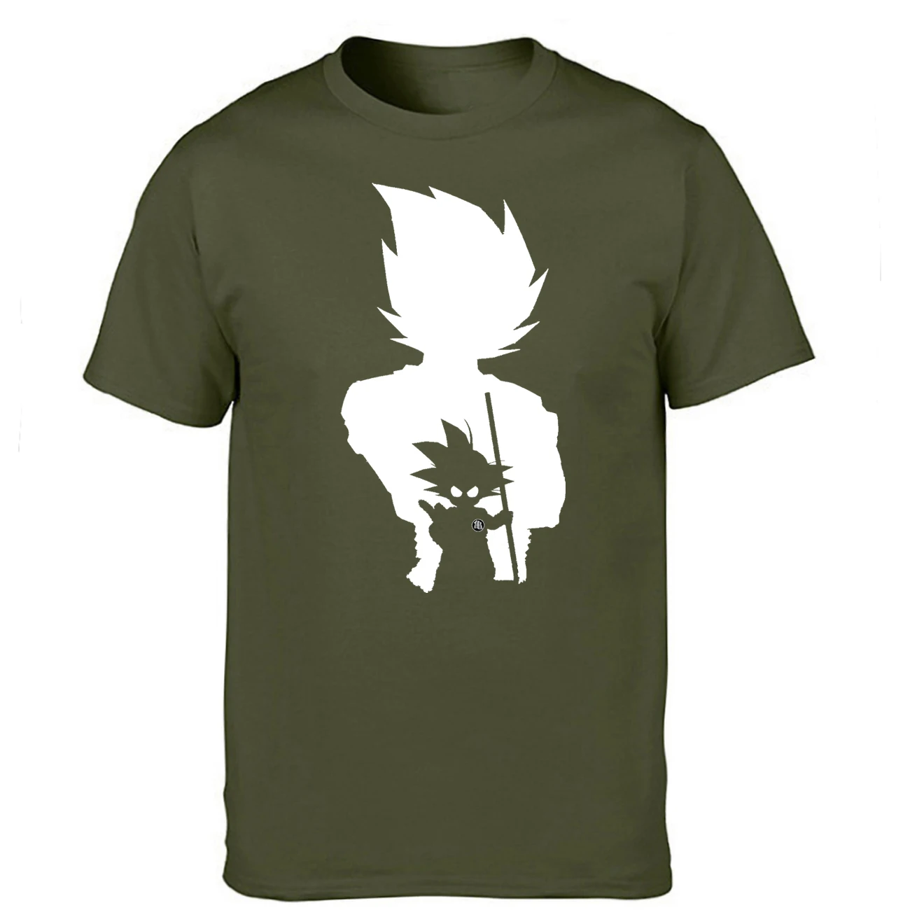 Dragon Ball Z AnimeT, Мужская футболка, Vegeta Gohan, японская футболка, Супер Saiyan, рубашки, новые летние топы, Dragon Ball, Harajuku, футболка - Цвет: Dark Green 5