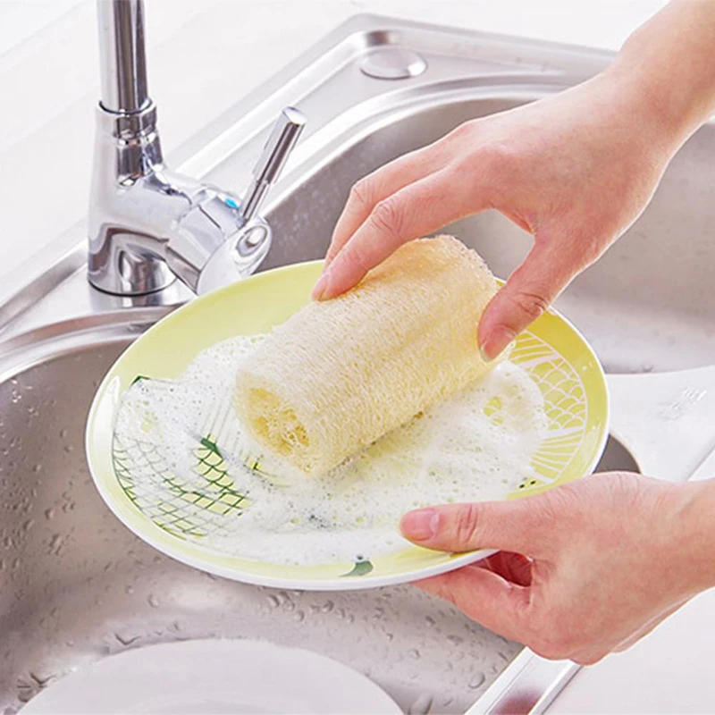 Loofa Bath Washing Dishes Organic Spa Exfoliating Durable Scrubber Natural Luffa Body Wash