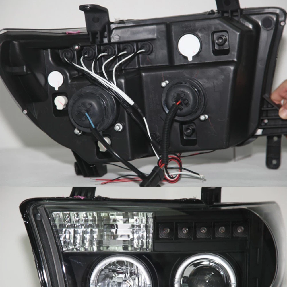 2 шт. светодиодный головной светильник передний в сборе для TOYOTA Tundra 2007-2013 с дневным ходовым светильник