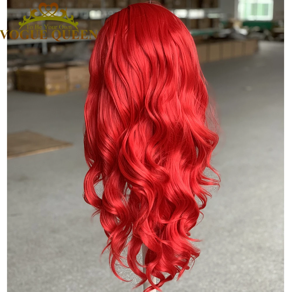 Vogue Queen Red Synthetic Lace Front Wig Loose Curly Heat Resistant Fiber  Cosplay Wigs For Women - Synthetic Lace Wigs(for White) - AliExpress