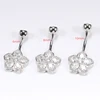 Flower Navel Belly Button Piercing Rings Bulk 925 Sterling Silver Body Jewelry For Women Fine Summer Accessories Romantic Gift 2