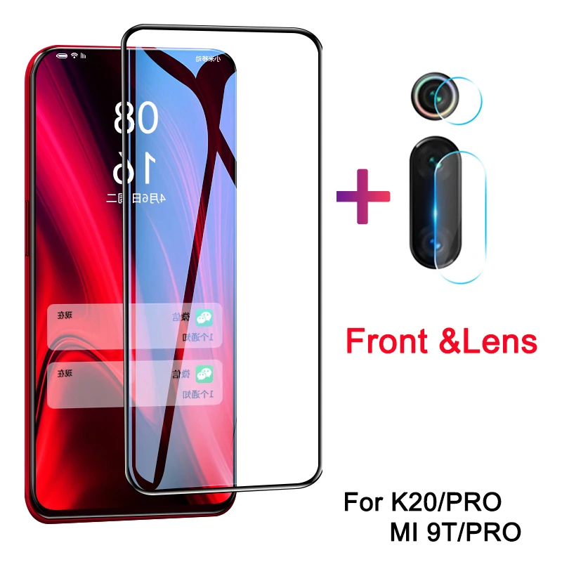 2 в 1 для Xiao mi Red K20 pro K 20 k20pro протектор экрана из закаленного стекла Xiaomi 9 T Pro 9tpro