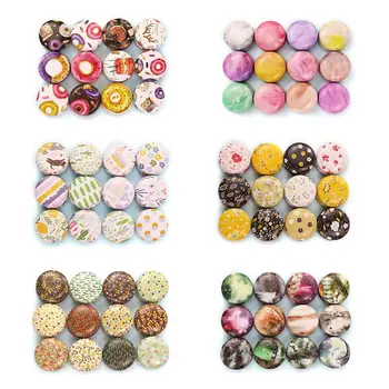 

12pcs Mini Elegant Flower Tin Box DIY Candle Jar Balm Round Empty Lipstick Case