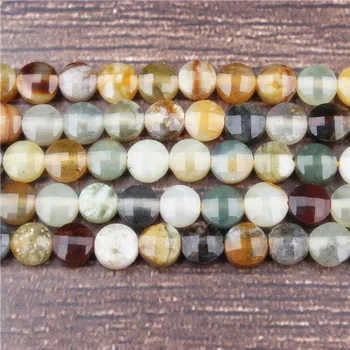 

Lanli fashion jewelry natural gem Peter stone cake shape loose beads 6x6mm DIY bracelet necklace and accessories