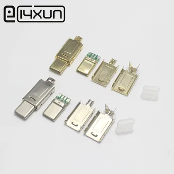 

Original 50sets USB 3.1 Type-C to Type C Plug Double-sided plug for DIY OTG Data Charging Connector for OD 3.0mm2 Cable