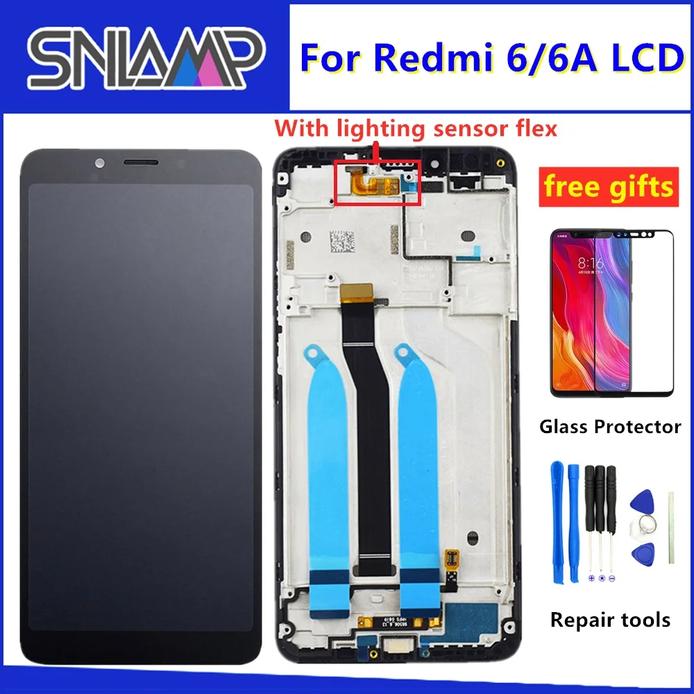 

Original Quality IPS LCD For Xiaomi Redmi 6 LCD Screen Touch Panel Digitizer Assembly with Frame For xiaomi Redmi 6A LCD Display