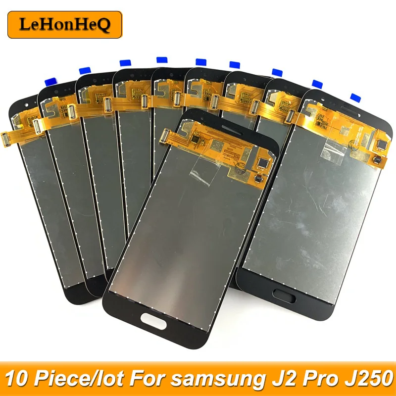 US $127.61 10 Piecelot Iron sheet J250 LCD For Samsung Galaxy J2 Pro 2018 J250 LCD Display Touch screen digitizer Assembly