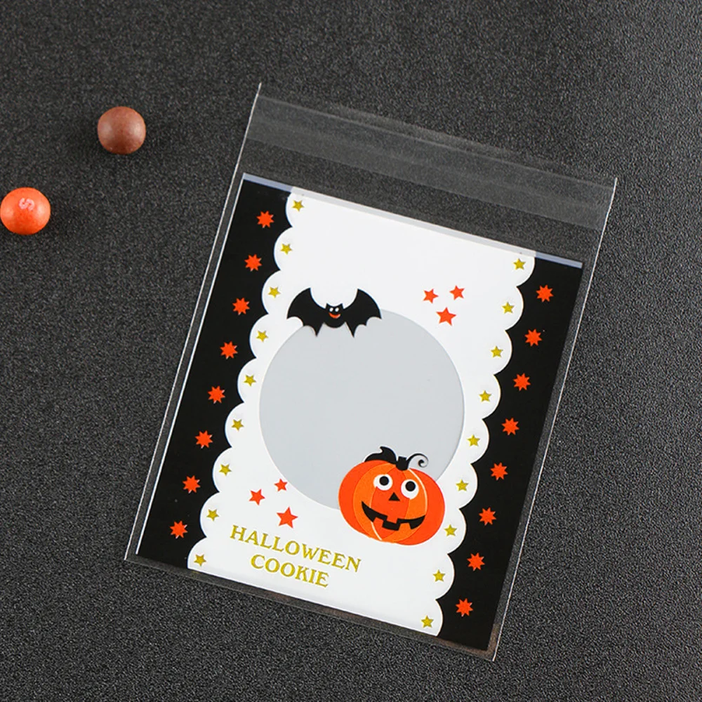

1 Set Lovely Decorative Creative Convenient Self-adhesive Bag Halloween Storage Bag