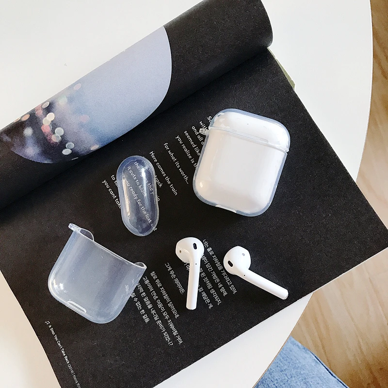 Прозрачный ТПУ Bluetooth беспроводной чехол для наушников s для Airpods чехол противоударный защитный Fundas для Apple Airpods зарядная коробка