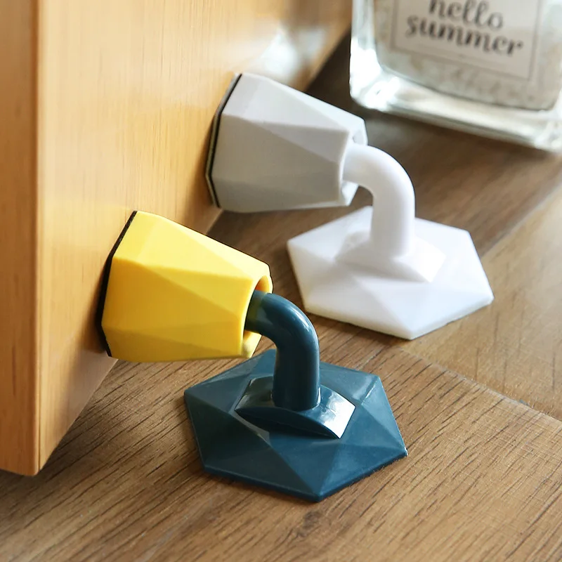 Mute Non-punch Silicone Anti-bump Door Stopper ​Hidden Door Holders Catch Floor Nail-free Stop Toilet Wall Plug door stops
