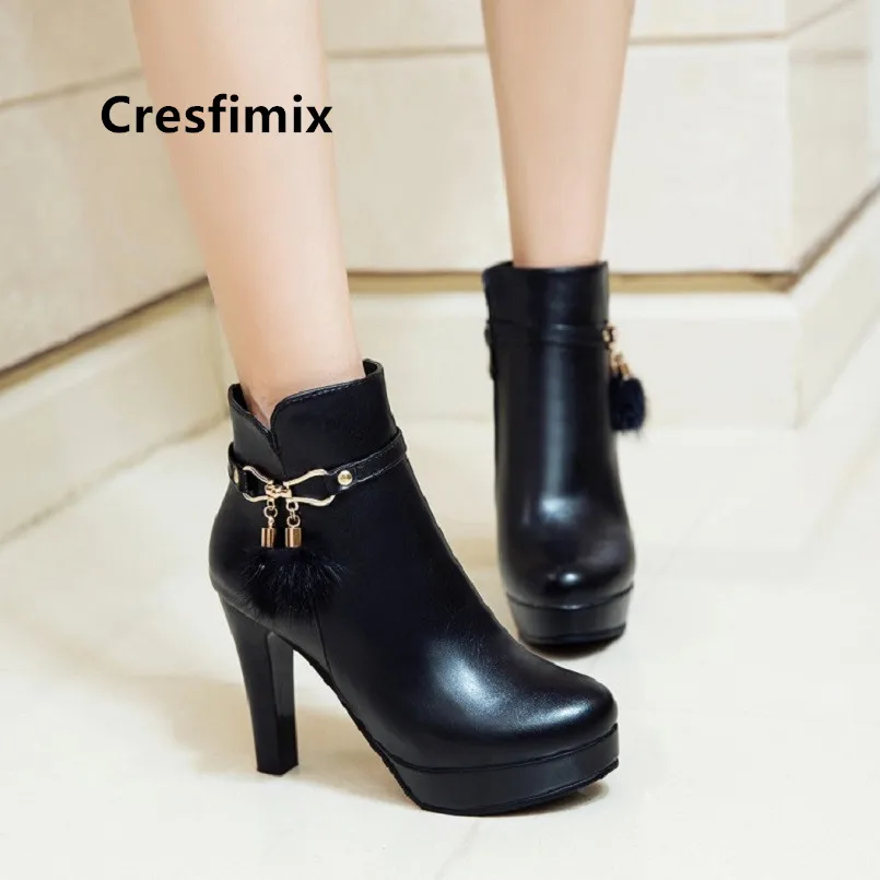 Marlisasa/Botas De Mujer; женские классические белые ботинки из искусственной кожи; большие размеры 34-43; женские осенние ботинки martin на высоком каблуке; F6049