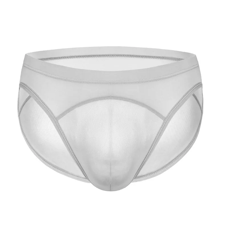6PCS Sexy Underwear Mesh Transparent Men Briefs Seamless Breathable Panties Men Bikini Seamless Low Waist Soft Underpants Brief