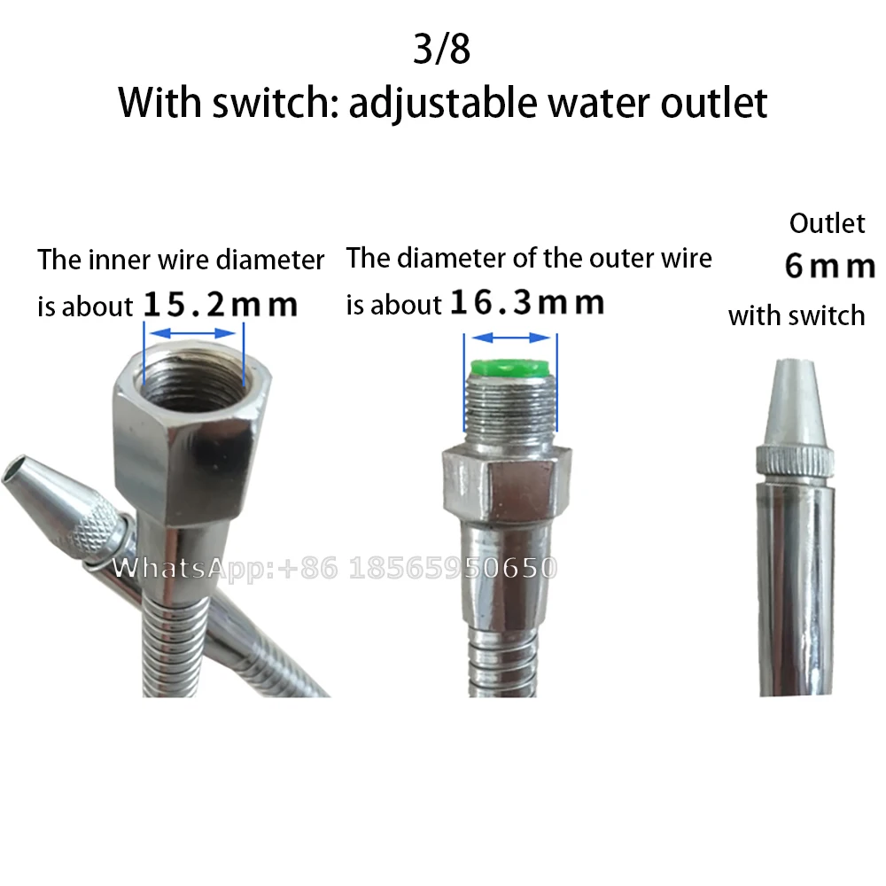 1/2"1/4" 3/8" Metal Flexible Water Oil Coolant Pipe Hoses Lathe Cooling Round Nozzle With Rotary Switch For CNC Machine 5