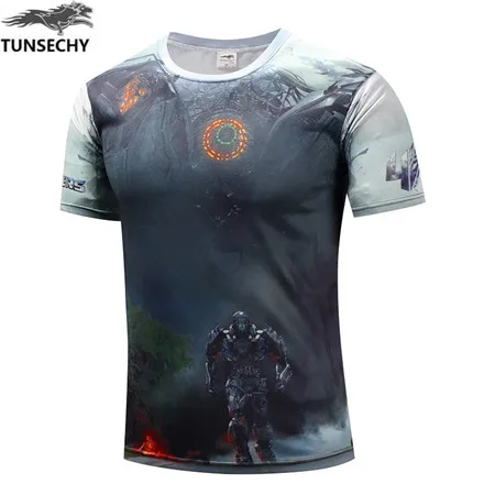 picture color Transformers T shirt 3d printed T shirt men casual T shirt short-sleeved fitness T shirt wholesale and retail - Цвет: picture color