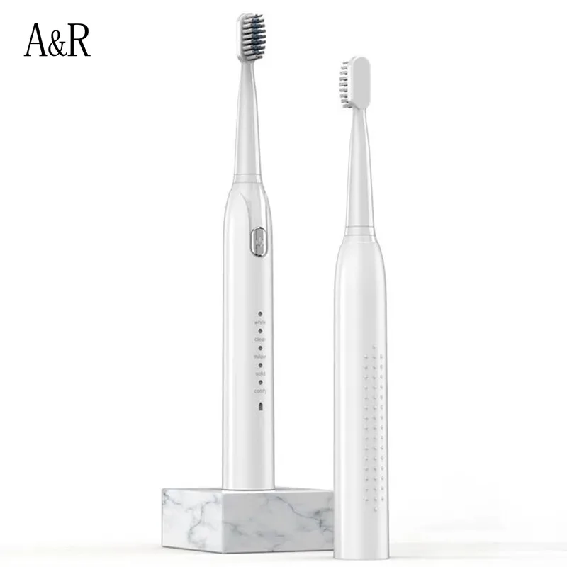 

Electric Toothbrush S802 Waterproof Automatic Sonic Tooth Brush Rechargeable 5 Models with 2 Brush Heads Adult IPX7 Ultrasonic