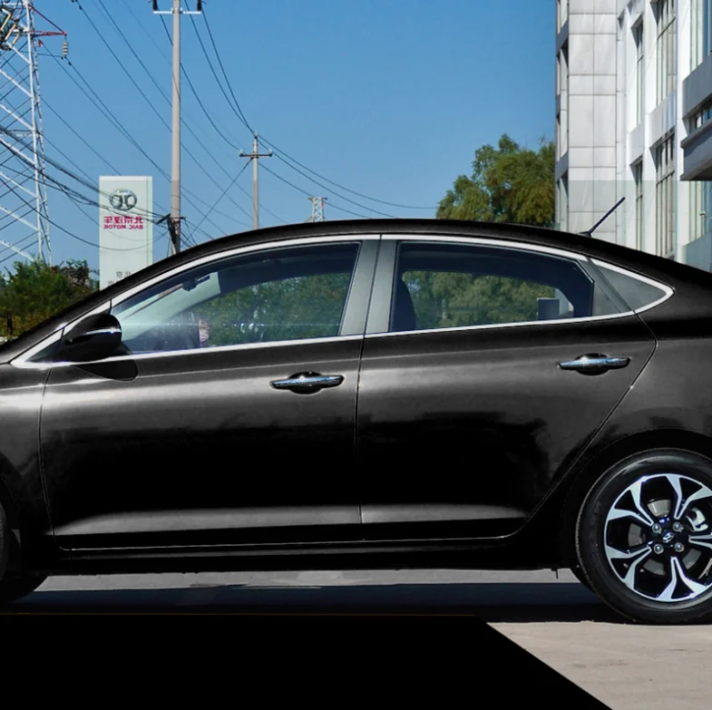 Накладки на окна автомобиля из нержавеющей стали для hyundai solaris hyundai verna 5-го поколения