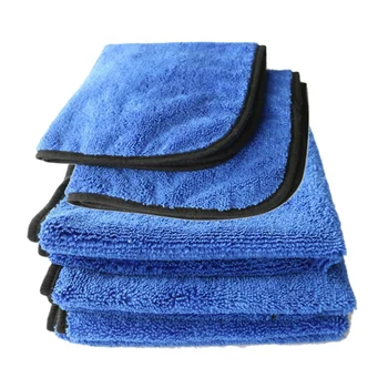 

Microfiber Towels, 400 GSM Dual-Pile Super Plush Minifiber Towel, 16X16 Inch, Pack Of 5 (Blue)