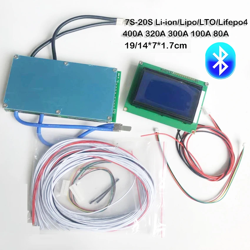 Смарт 7S~ 20S ANT Lifepo4 литий-ионный аккумулятор лто плата защиты BMS 400A 300A 100A 80A Bluetooth APP 10S 13S 14S 16S баланс