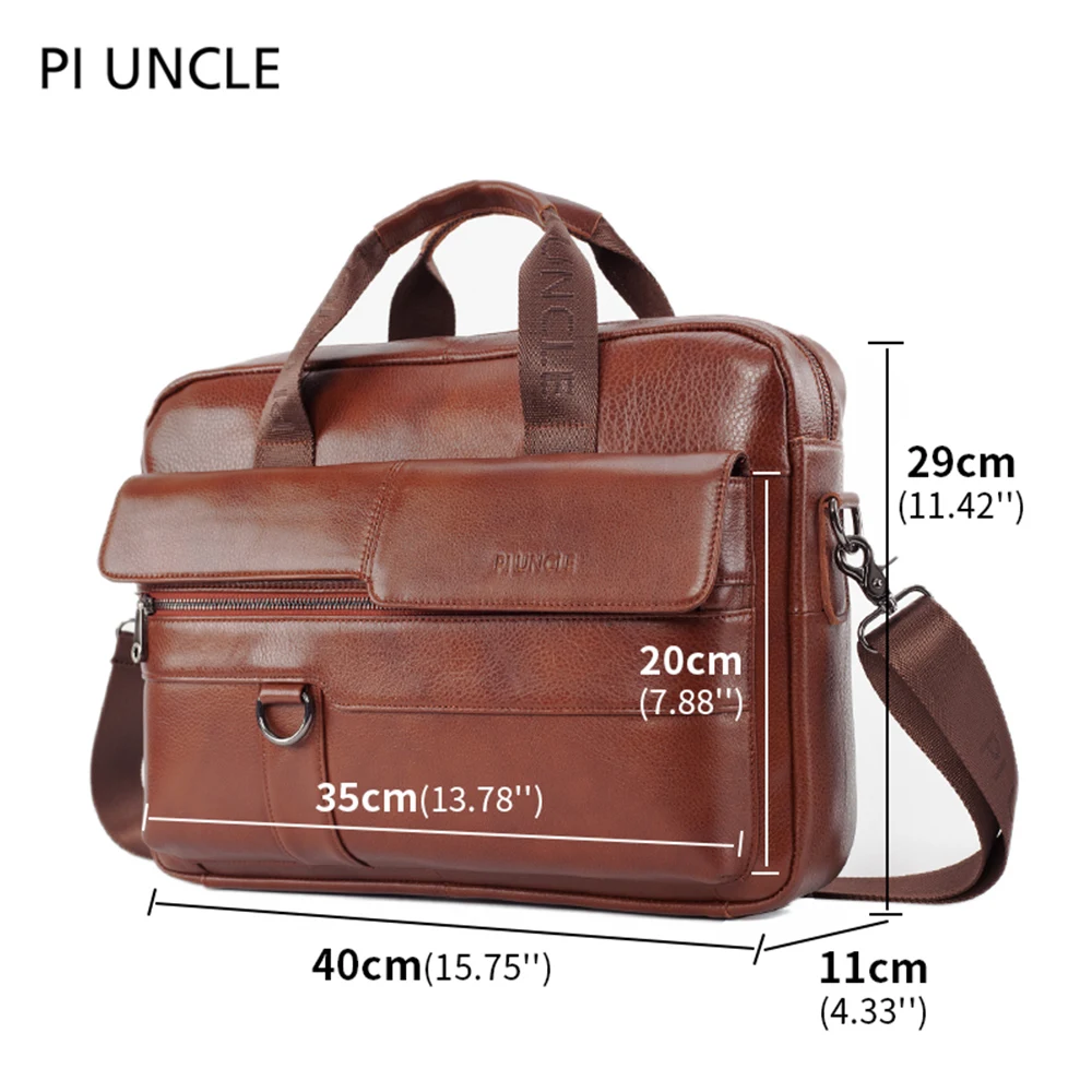 Men Briefcase Bag High Quality Business Famous Brand Leather Shoulder Messenger Bags Office Handbag Laptop