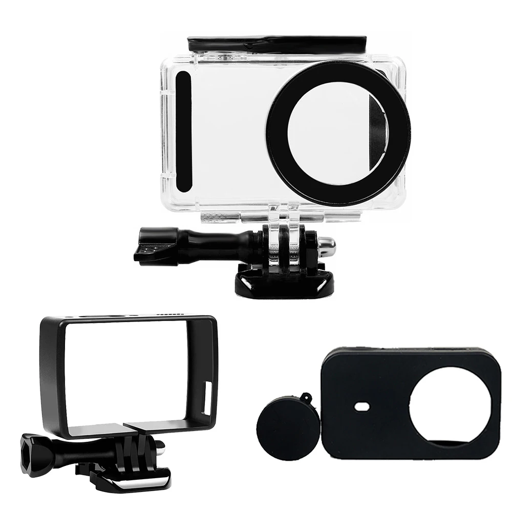 Case Kit Для Xiao Mijia аксессуары для экшн-камеры водонепроницаемый корпус коробка+ рамка оболочка Крышка+ кожаный чехол+ крышка объектива протектор - Цвет: Case Kit