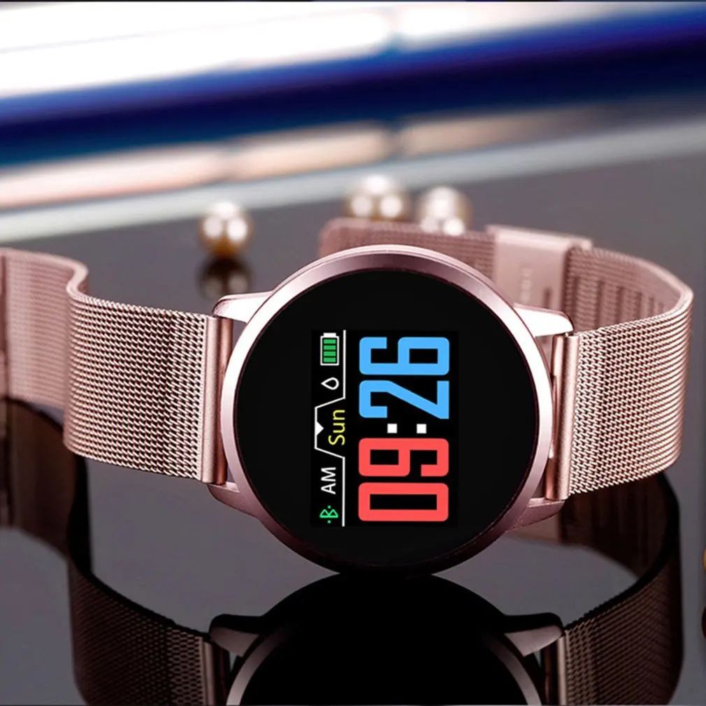 ONLENY Q8 Смарт-часы OLED Цвет Экран Smartwatch Дамская Мода Фитнес трекер монитор сердечного ритма