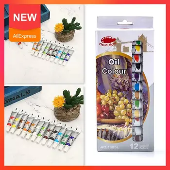 

12 Colors/set Professional Oil Paints Paint Set Pigments For Artist 12ml Canvas Set Pigment Paint Supplies Drawing Art U9F4