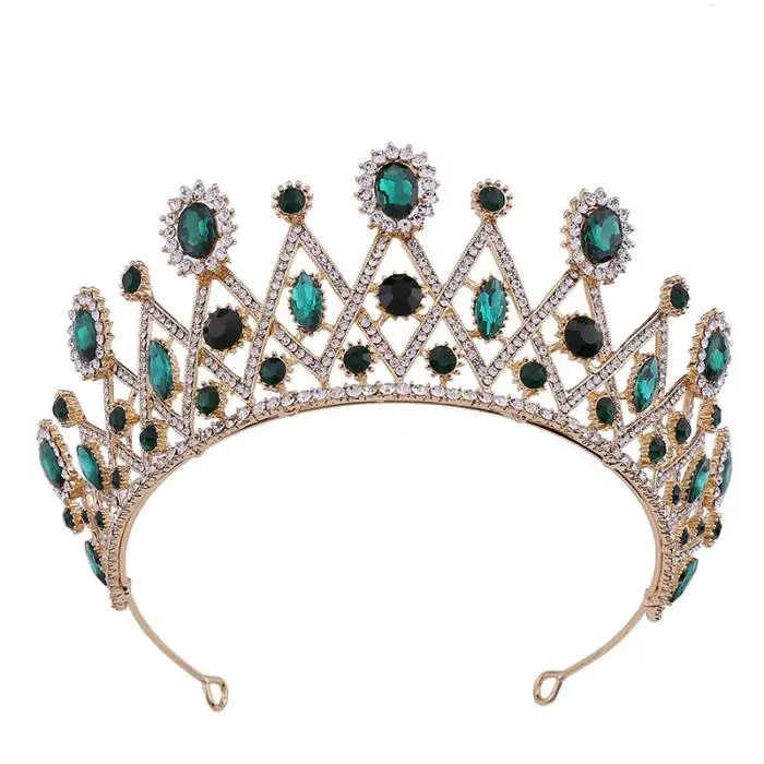 Изысканный большой полый кристалл диадема Стразы queen диадемы и короны ободки свадебные аксессуары для волос ювелирные изделия для волос