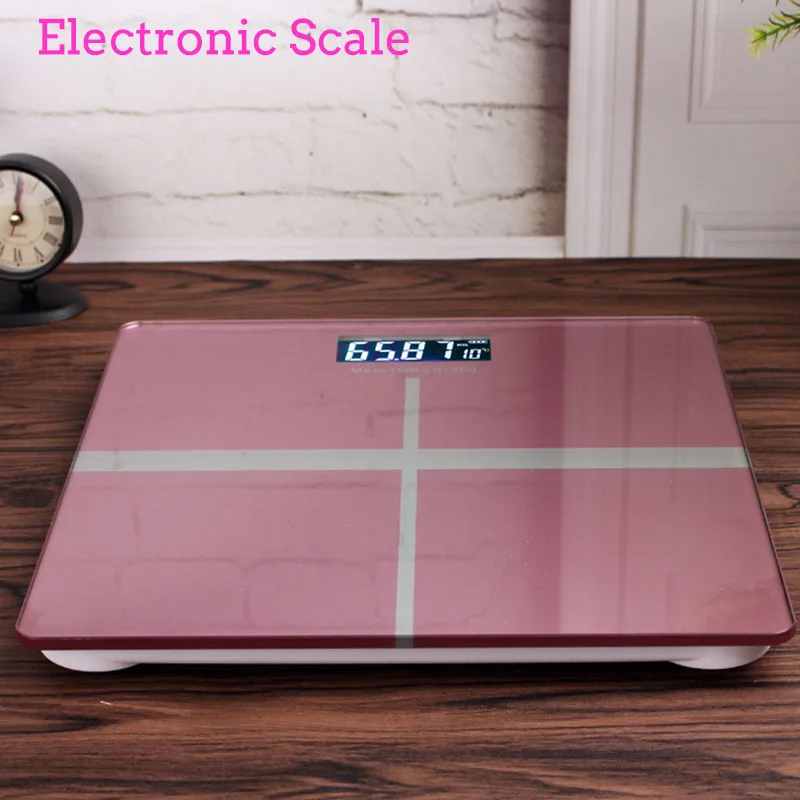 Bathroom Scale Toughened Glass Smart Electronic Digital Weight Home Floor Health Balance Body LCD Display 180kg Battery Powered