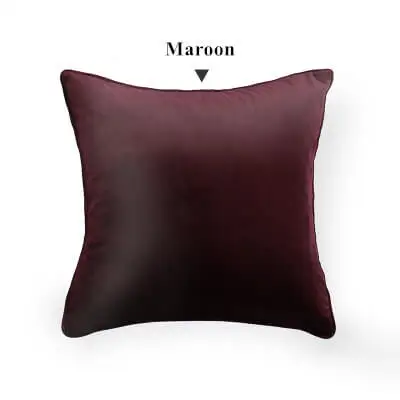 LeRadore роскошный однотонный велюровый чехол для подушки, Наволочки для подушек, домашний клуб, компания, декоративный текстиль, 50*50 см, 60*60 см, 70*70 см - Цвет: Maroon