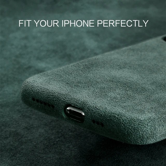 SanCore for iPhone 11 pro Max Phone Case ALCANTARA fashion Leather Full-protection Business Luxury Phone Shell Suede cover man 2