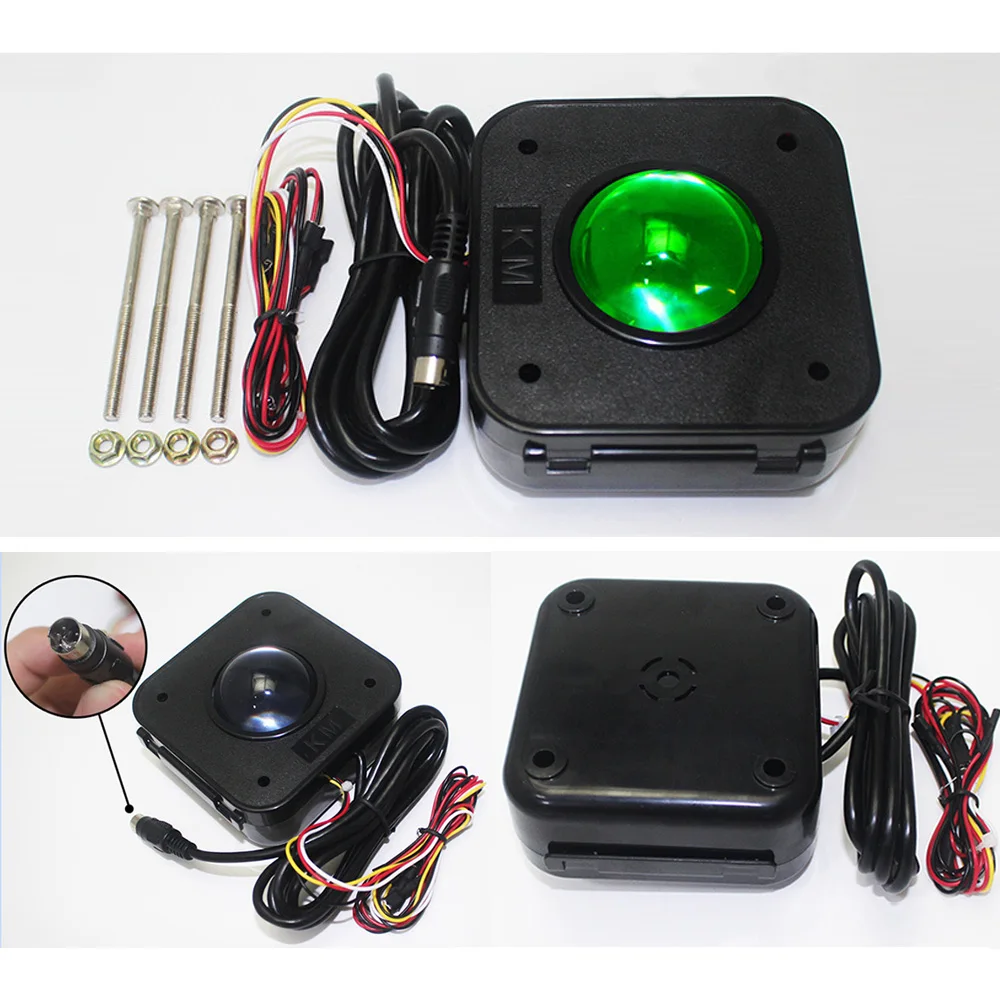 Arcade Trackball Illuminated 4.5cm Round LED Trackball Mouse PS/2 PCB Connector For Arcade