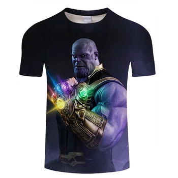 

Fashion The Avengers Printed 3D T-shirt Men Women Summer Cool Tee Tops Male Thanos Design Streetwear Man T Shirt Drop Ship