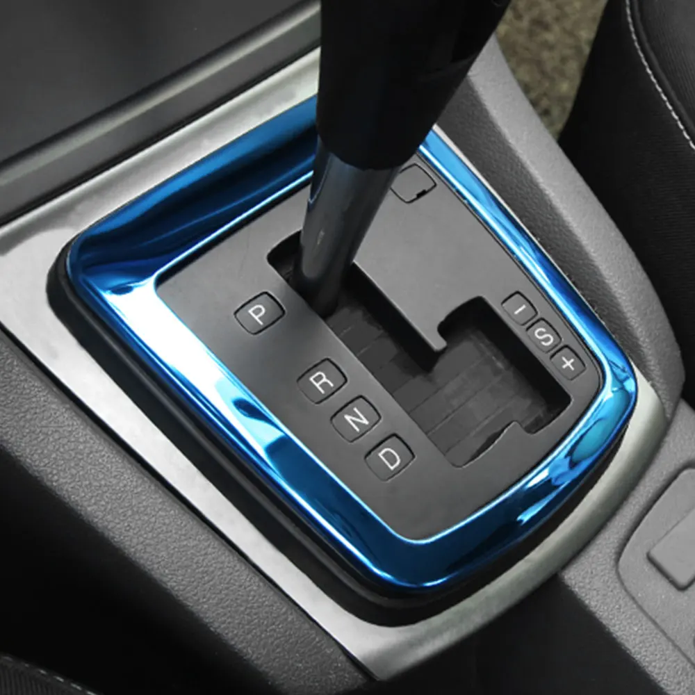 Аксессуары для салона автомобиля, подходят для Ford Focus 2 MK2 2005-2011, панель переключения передач, накладка из нержавеющей стали, наклейки для автомобиля
