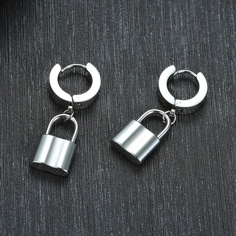 Серебряные висячие серьги из нержавеющей стали металлик HUGGIE DROPEARRING украшения унисекс