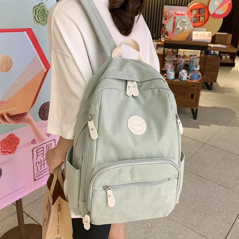 Womens Backpack Outdoor Student Mochilas HOCODO Cotton-Fabric Design Casual High-Quality