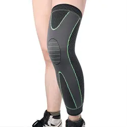 Genouillères de Compression en Silicone, manchon de soutien, protecteur de genouillère élastique, attelle de soutien à ressort, pour la course de volley ball 
