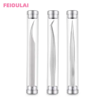 

FEIOULAI Professional Make Up Tweezers Eyelash Clip Suitable For Eyelashes False Lashes Planting Grafting Makeup Tool Maquillaje