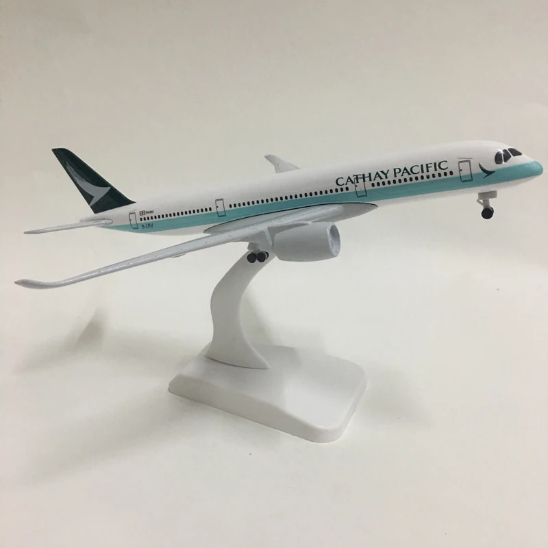 JASON TUTU 20cm Cathay Pacific Airbus A350 Plane Model Airplane Model Aircraft Model 1:300 Diecast Metal planes toys Gift Collec