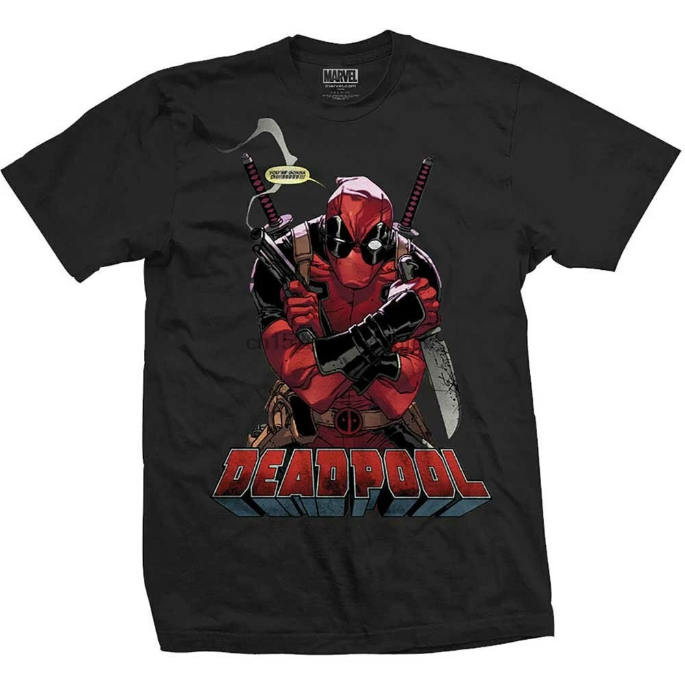 Deadpool T Shirt Mens Official Gonna Die Logo Black SMLXLXXL Free P+P | Мужская одежда