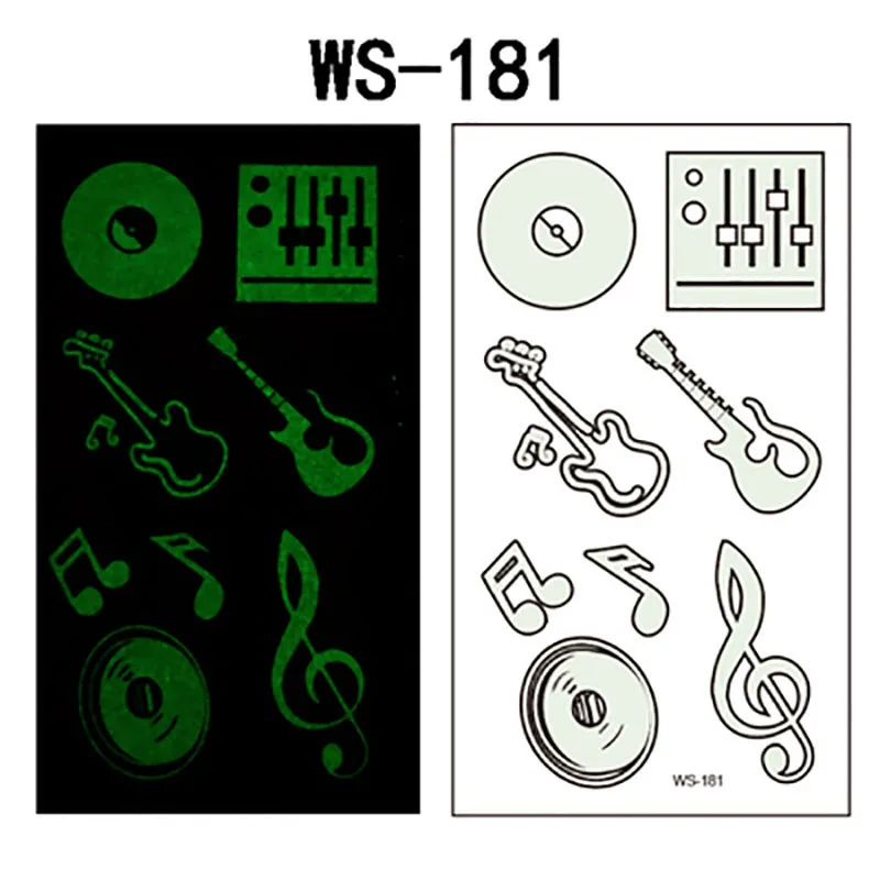 Glow In The Dark Luminous Stickers Music Festival Props Birthday Party Supplies Stickers Halloween Decoration Sticker birthday party decorations,glow dark tape